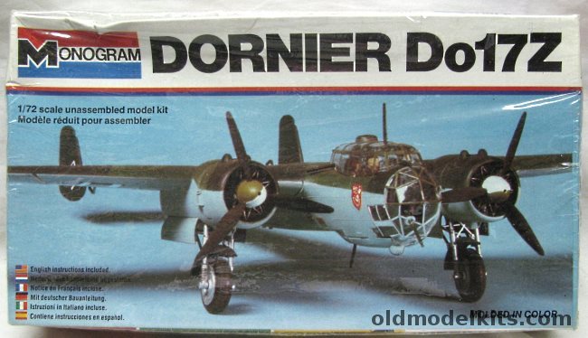 Monogram 1/72 Dornier Do-17Z - 'White Box' Issue, 5305 plastic model kit